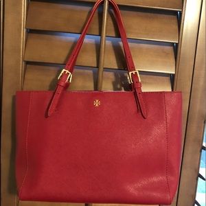 Tory Burch Small York Red Tote Bag